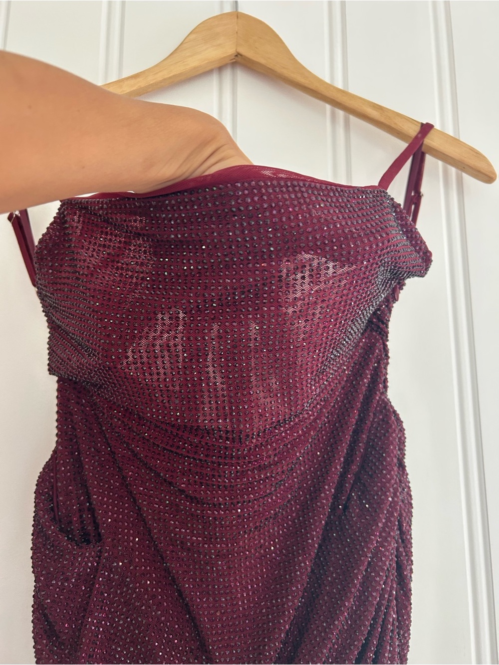 Meshki Roisin Diamanté Maxi Dress- Mahogany - Picture 14 of 15